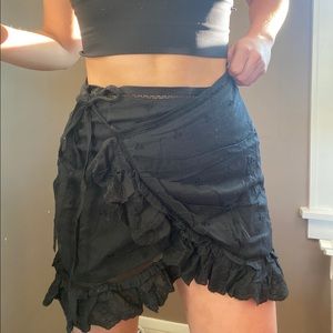 Urban Outfitters Black Wrap Skirt